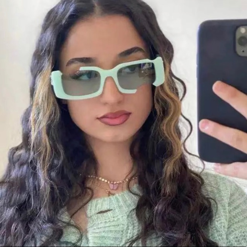 Mint Rectangular Fashion Sunglasses for Women